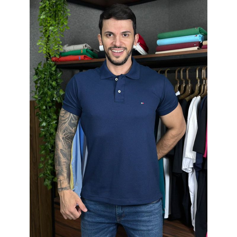 Polo TH Azul - A-7135 - PORTAL DROP - ATACADO