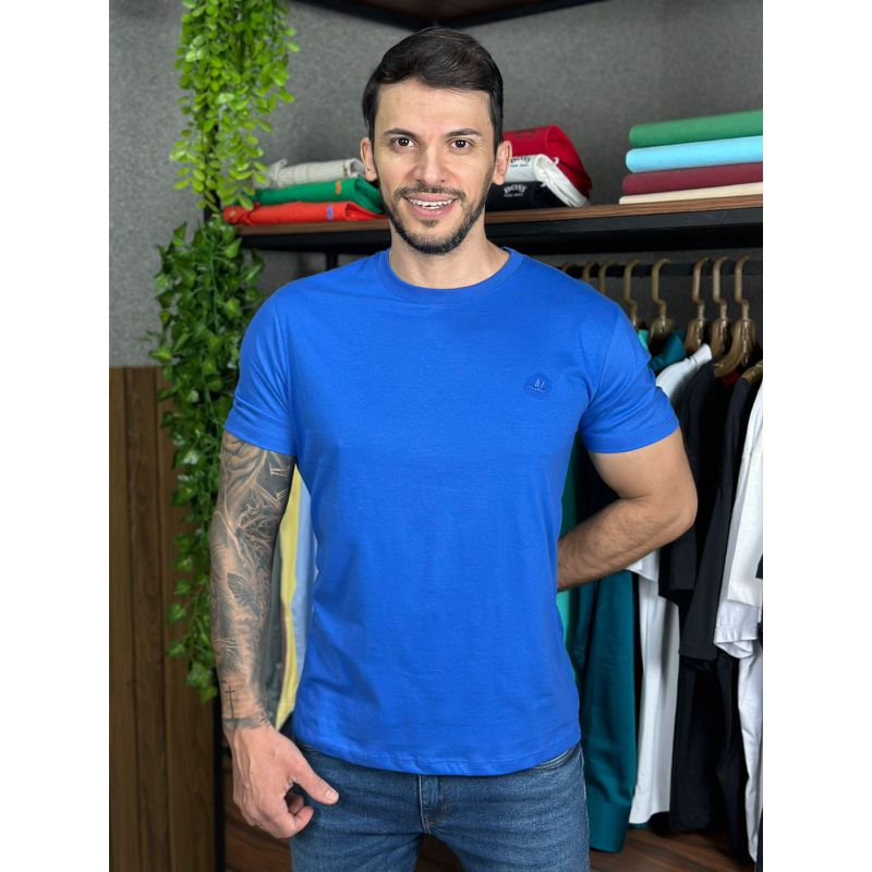 Camiseta Brooksfield Azul - C-7157 - PORTAL DROP - ATACADO