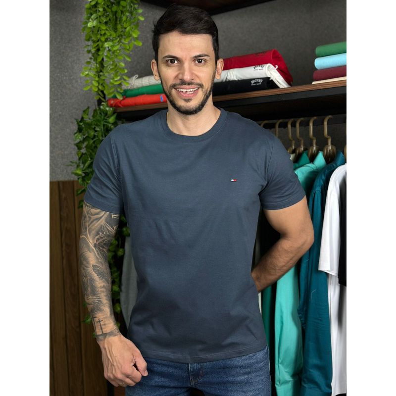 Camiseta TH Chumbo - C-7170 - PORTAL DROP - ATACADO