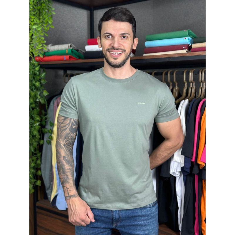 Camiseta Diesel Verde - C-7185 - PORTAL DROP - ATACADO