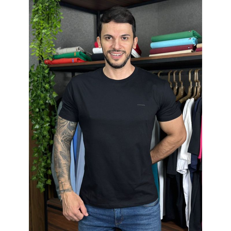 Camiseta Diesel Preto - C-7187 - PORTAL DROP - ATACADO