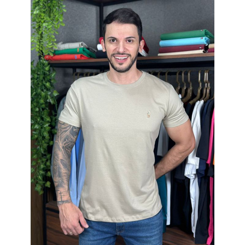 Camiseta PRL Bege - C-7191 - PORTAL DROP - ATACADO