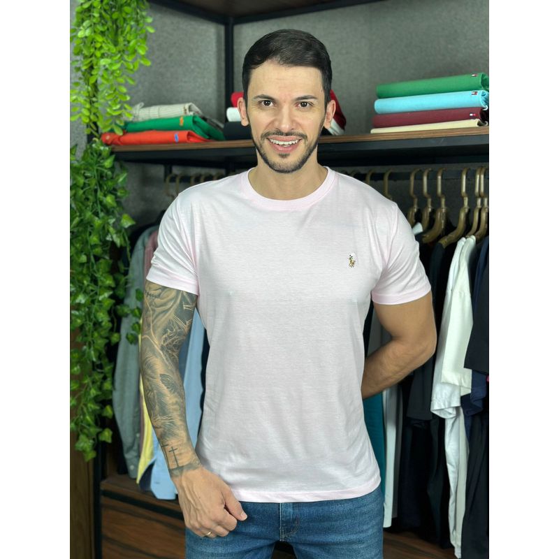 Camiseta PRL Rosa - C-7192 - PORTAL DROP - ATACADO