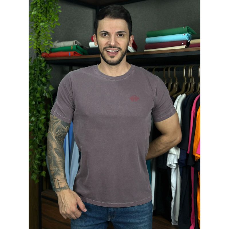 Camiseta JJ Marrom Claro - 7207 - PORTAL DROP - ATACADO