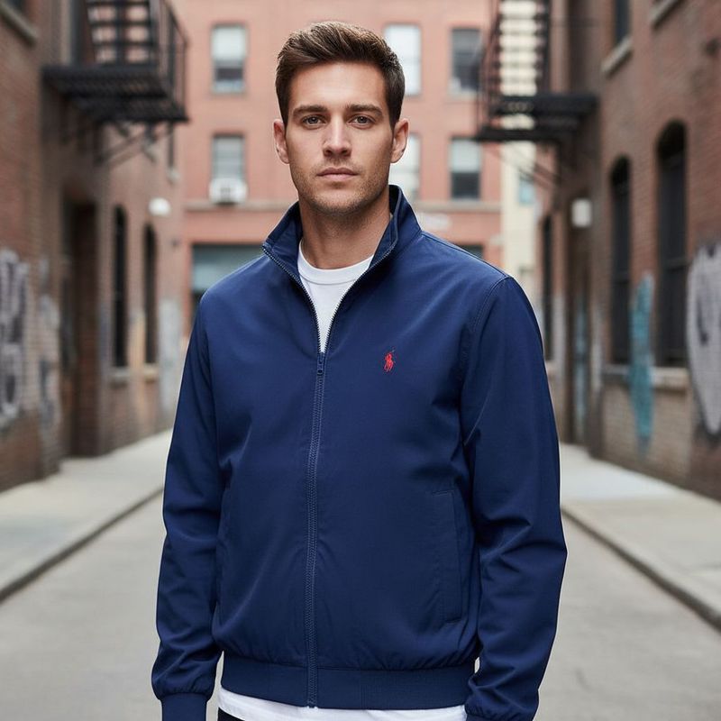 Jaqueta Zíper PRL Azul - 7228 - PORTAL DROP - ATACADO