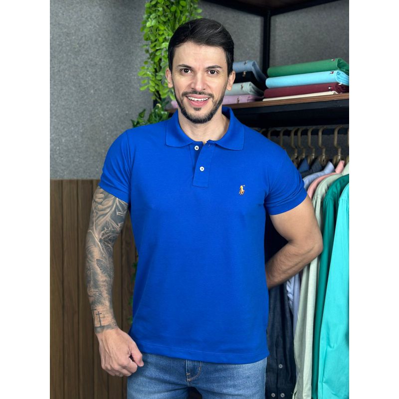 Polo PRL Azul - A-7246 - PORTAL DROP - ATACADO