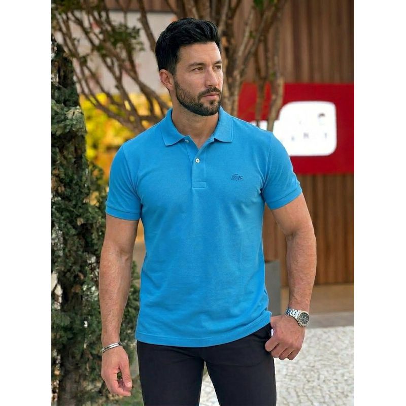 Polo Paris LCT Azul - A-7266 - PORTAL DROP - ATACADO