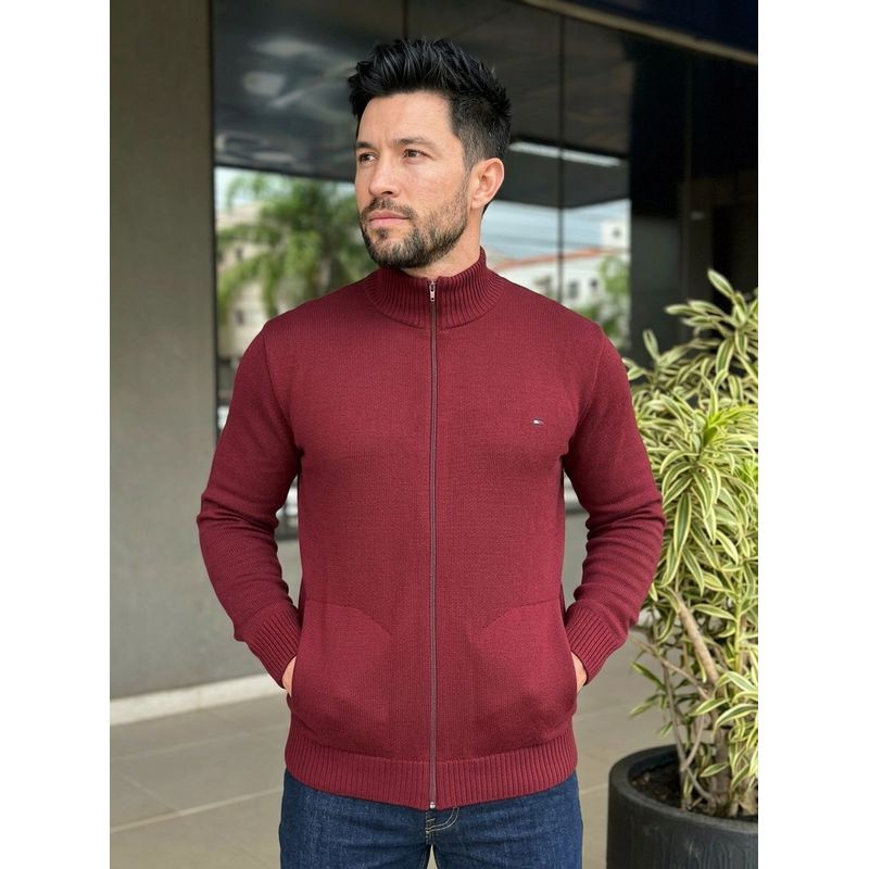 Jaqueta Zíper TH Vinho.⭐ - 7297 - PORTAL DROP - ATACADO
