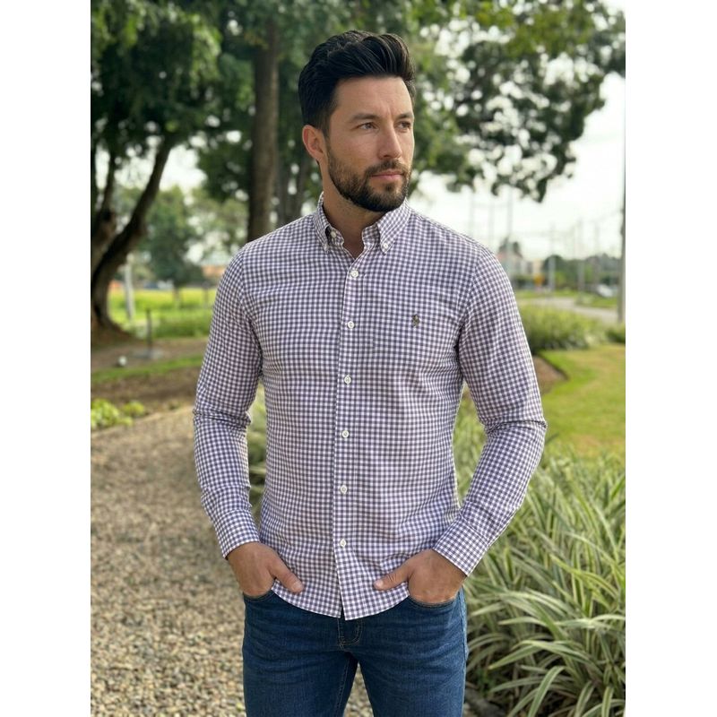 Camisa Manga Longa PRL Xadrez - 8164 - PORTAL DROP - ATACADO