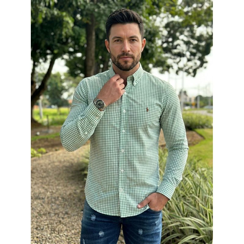 Camisa Manga Longa PRL Xadrez - 8166 - PORTAL DROP - ATACADO