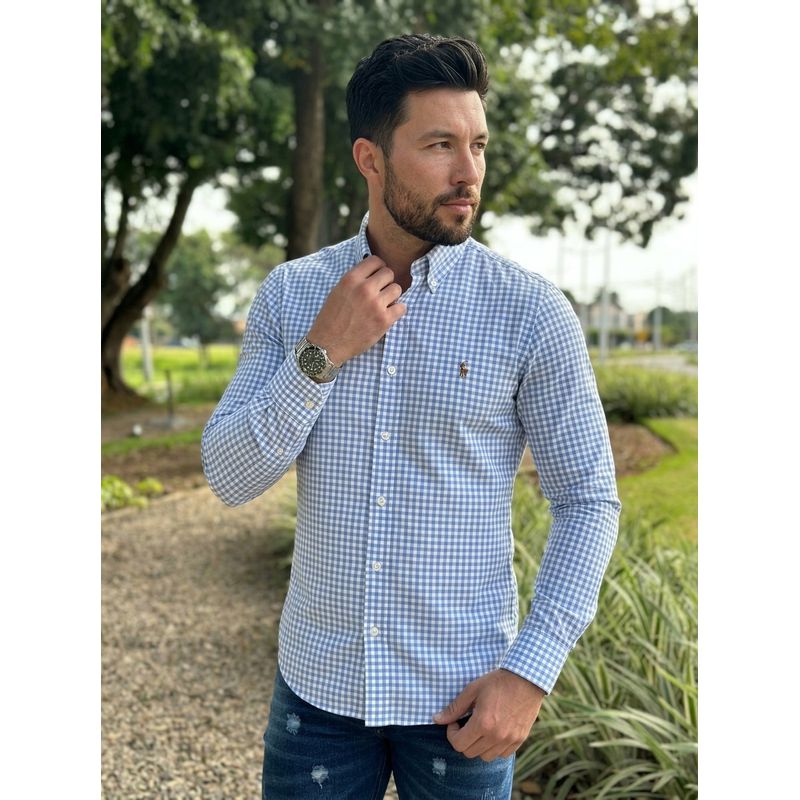 Camisa Manga Longa PRL Xadrez - 8174 - PORTAL DROP - ATACADO