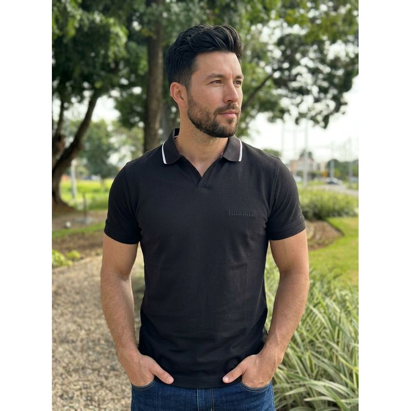 Polo TH Preto - 8177 - PORTAL DROP - ATACADO