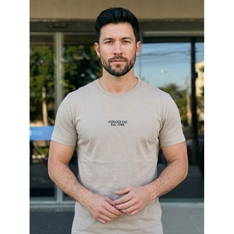 Camiseta Colcci Caqui DFC - 8212 - PORTAL DROP - ATACADO