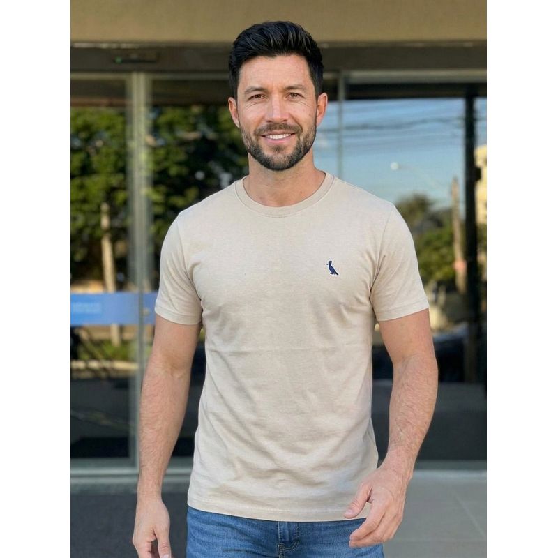Camiseta RSV Bege - C-8390 - PORTAL DROP - ATACADO