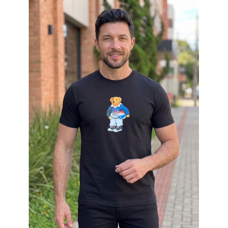 Camiseta PRL Preto - C-8622 - PORTAL DROP - ATACADO