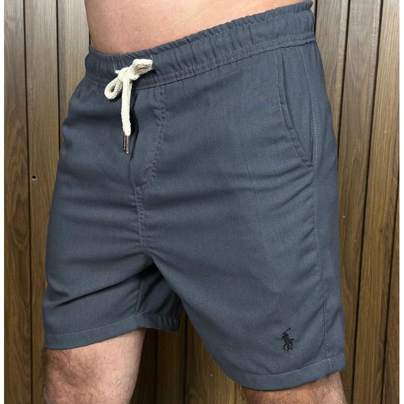 Bermuda Linho Peruano PRL Cinza. - 6969 - PORTAL DROP - ATACADO