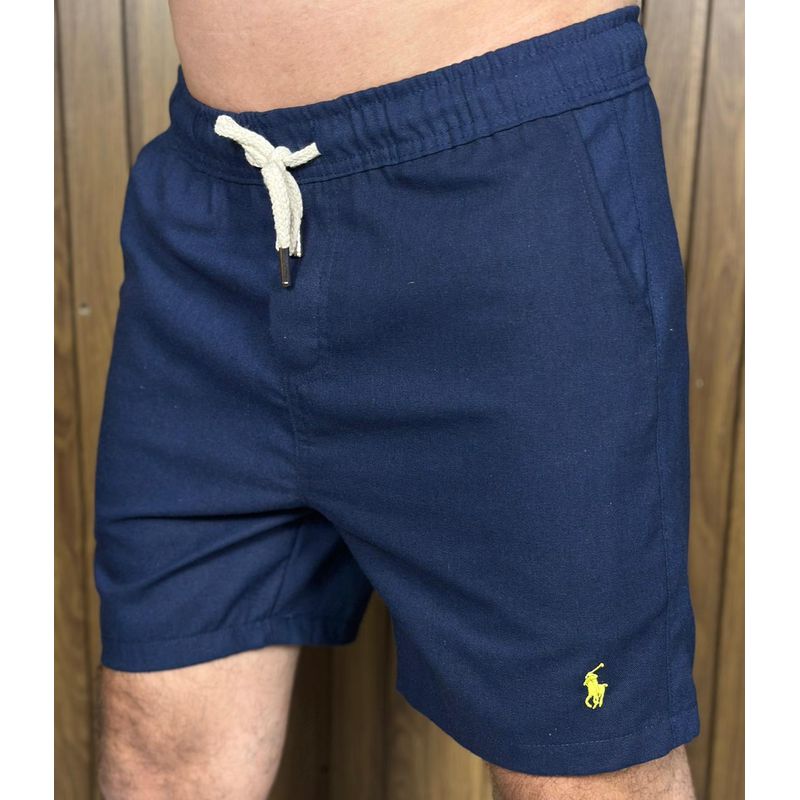 Bermuda Linho Peruano PRL Azul. - 6963 - PORTAL DROP - ATACADO