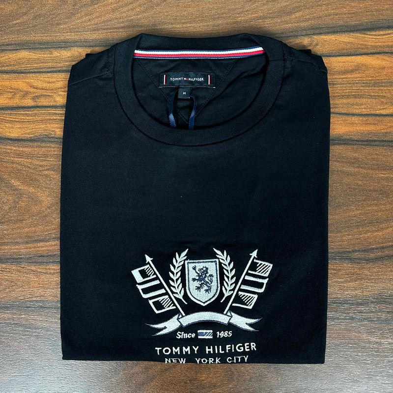 Camiseta TH Preto - A-7028 - PORTAL DROP - ATACADO