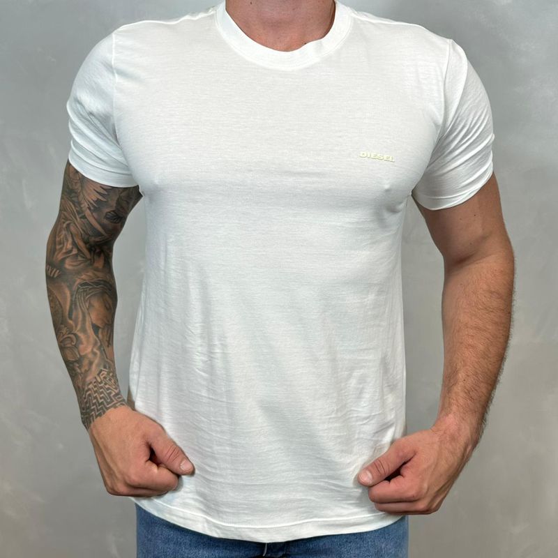 Camiseta Diesel Branco ⭐ - B-2634 - PORTAL DROP - ATACADO