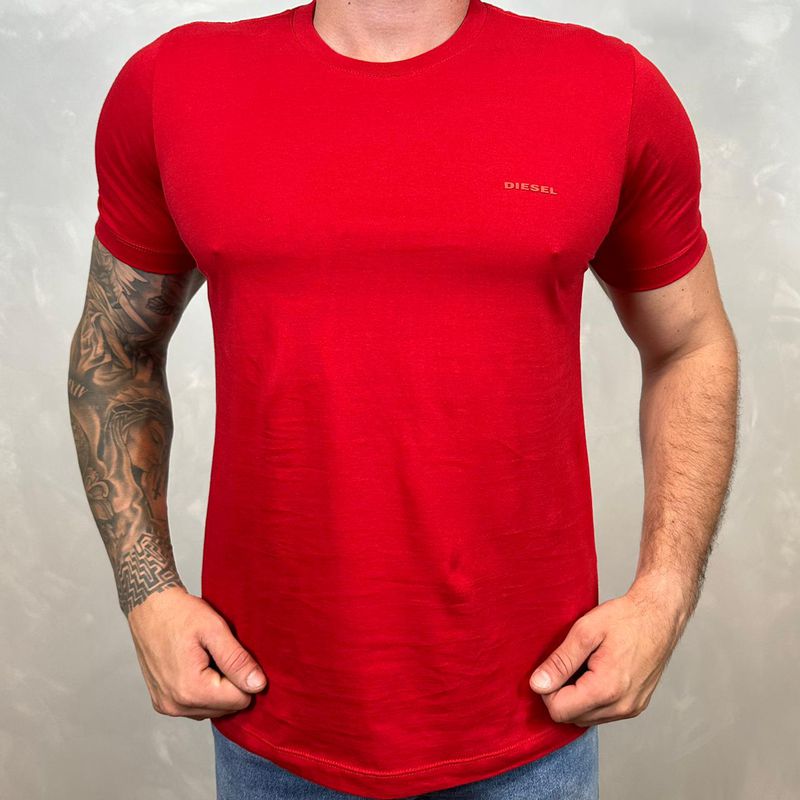 Camiseta Diesel Vermelho ⭐ - B-2639 - PORTAL DROP - ATACADO