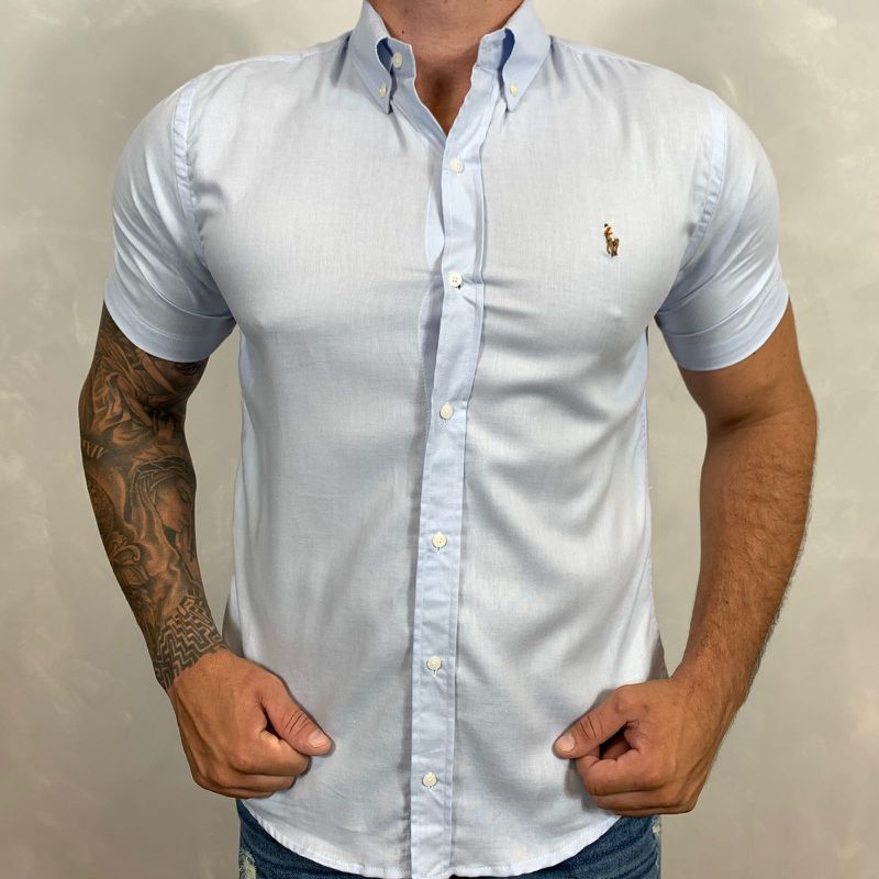Camisa Manga Curta PRL Azul - 30166 - PORTAL DROP - ATACADO