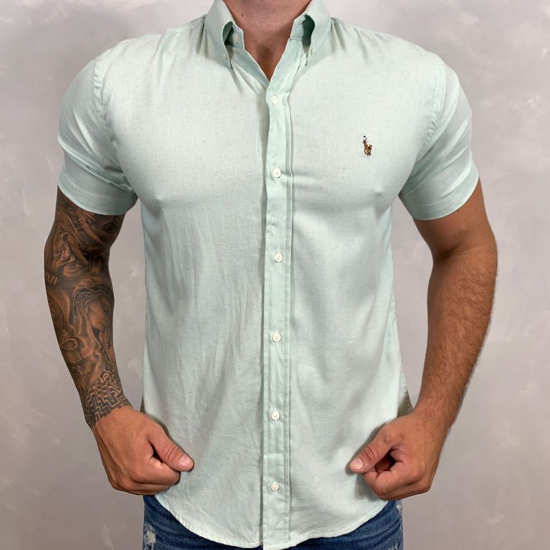 Camisa Manga Curta PRL Verde⭐ - 30173 - PORTAL DROP - ATACADO