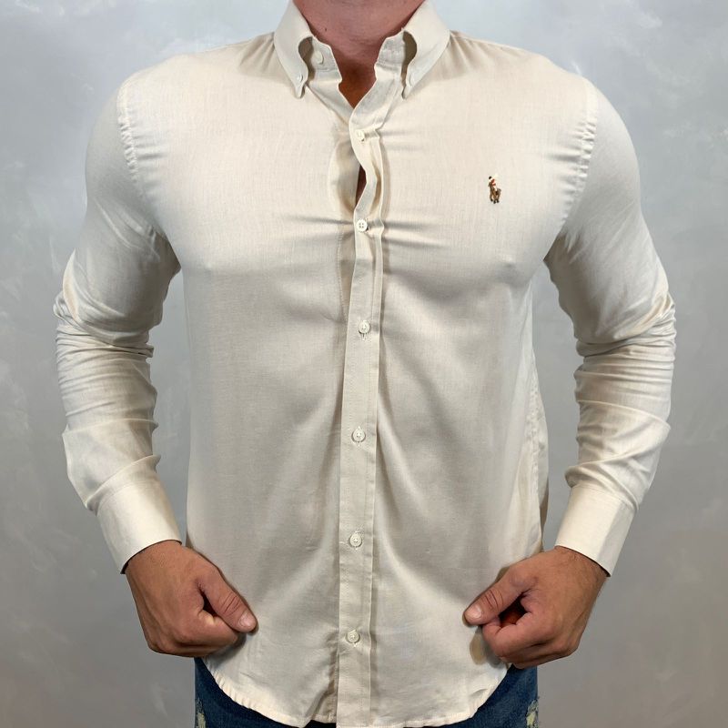 Camisa Manga Longa PRL Palha ⭐ - 40356 - PORTAL DROP - ATACADO