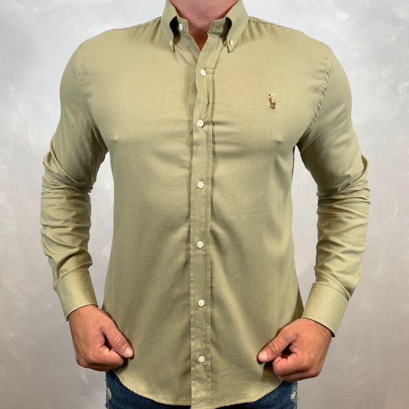Camisa Manga Longa PRL Bege ⭐ - 40369 - PORTAL DROP - ATACADO