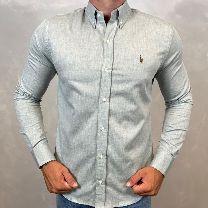 Camisa Manga Longa PRL Verde⭐ - 40421 - PORTAL DROP - ATACADO