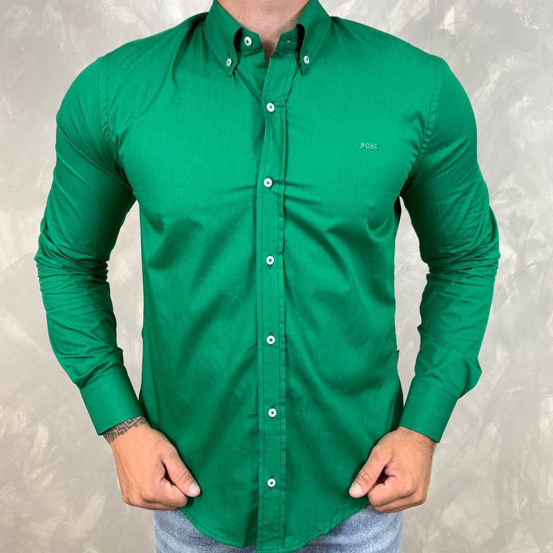 Camisa Manga Longa HB Verde⭐ - 40563 - PORTAL DROP - ATACADO