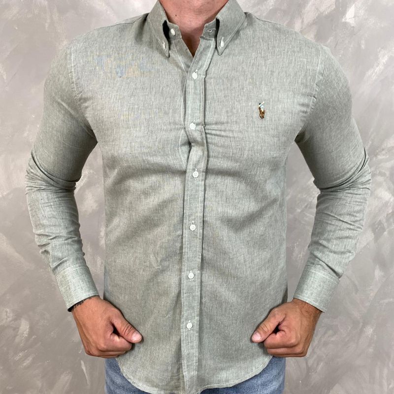 Camisa Manga Longa PRL Verde - 40602 - PORTAL DROP - ATACADO