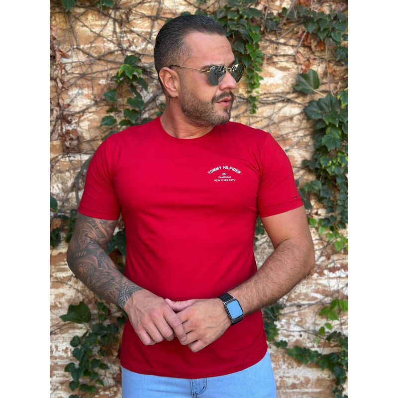 Camiseta TH Vermelho - A-5651 - PORTAL DROP - ATACADO