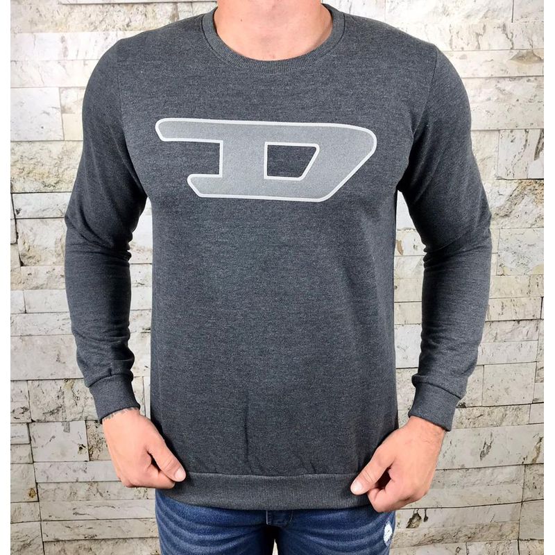Blusa Moletom Diesel Cinza - 2241 - PORTAL DROP - ATACADO