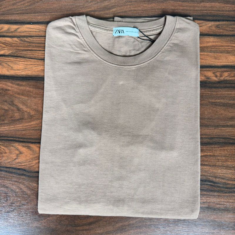 Camiseta Zara Marrom Claro - C-8671 - PORTAL DROP - ATACADO