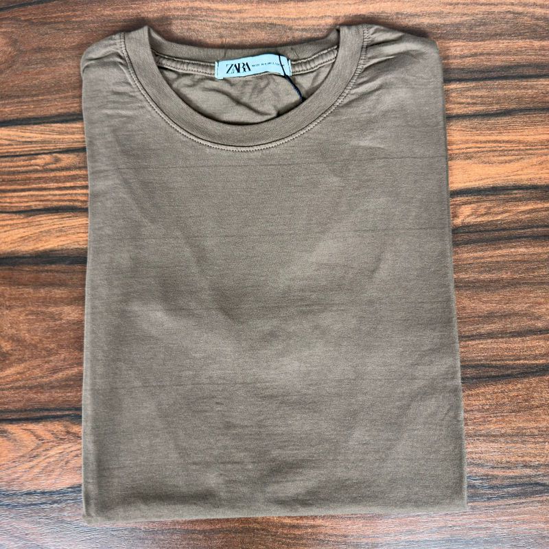 Camiseta Zara Marrom Claro - C-8674 - PORTAL DROP - ATACADO