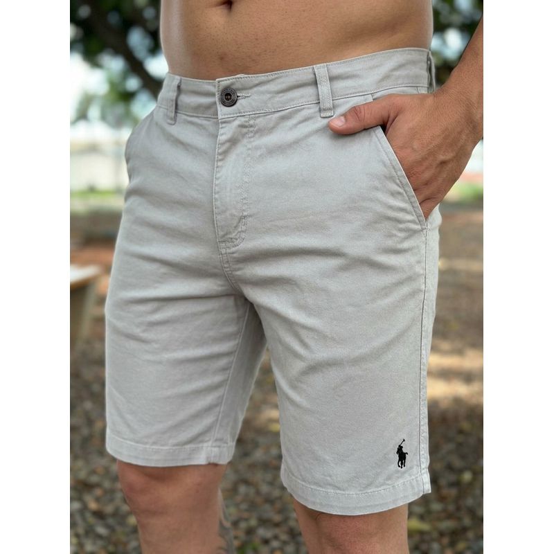 Bermuda Sarja PRL Cinza - 8678 - PORTAL DROP - ATACADO