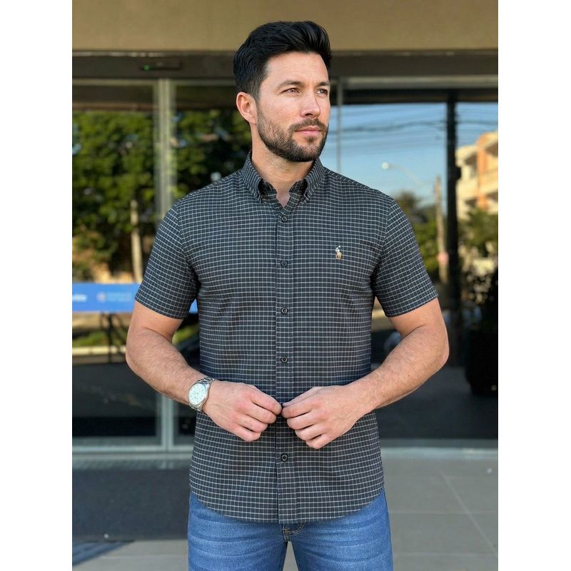 Camisa Manga Curta PRL Xadrez - 30494 - PORTAL DROP - ATACADO