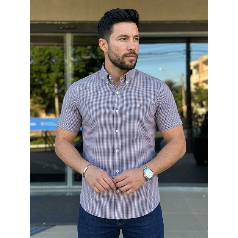 Camisa Manga Curta PRL Xadrez - 30495 - PORTAL DROP - ATACADO