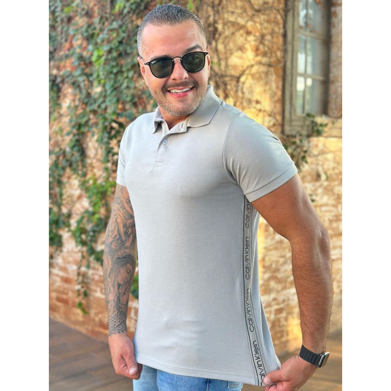 Polo CK Cinza⭐ - A-5536 - PORTAL DROP - ATACADO