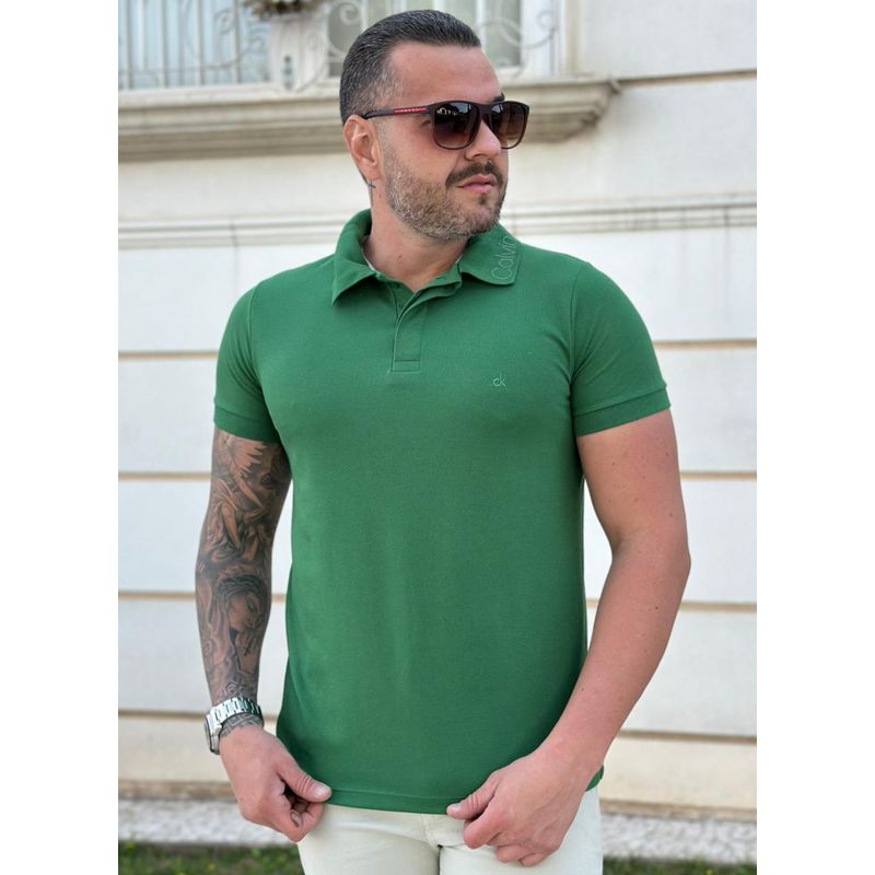 Polo CK Verde - A-6138 - PORTAL DROP - ATACADO