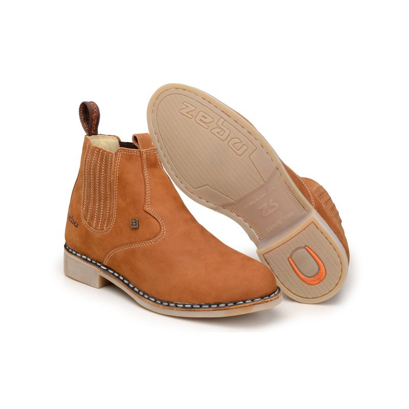 BOTINA EM COURO MASCULINA ZEBU ORIGINAL CASTOR - 64010 | Cia da