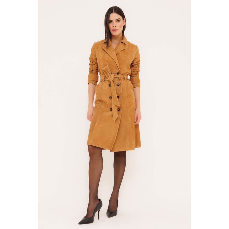 Trench Coat Ticiane - Camurça - CORO SHOP