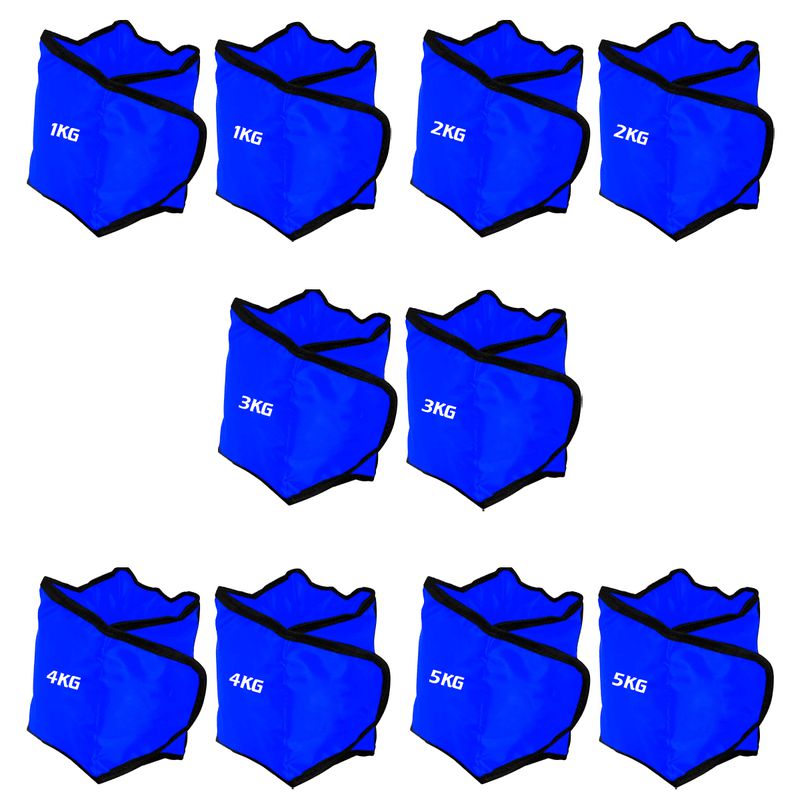 Kit Par de Caneleira Peso Profissional do 1kg ao 5... - Diamond Fit