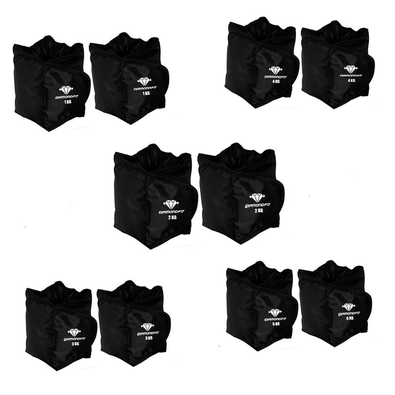 Kit Par de Caneleira Peso Profissional do 1kg ao 5... - Diamond Fit