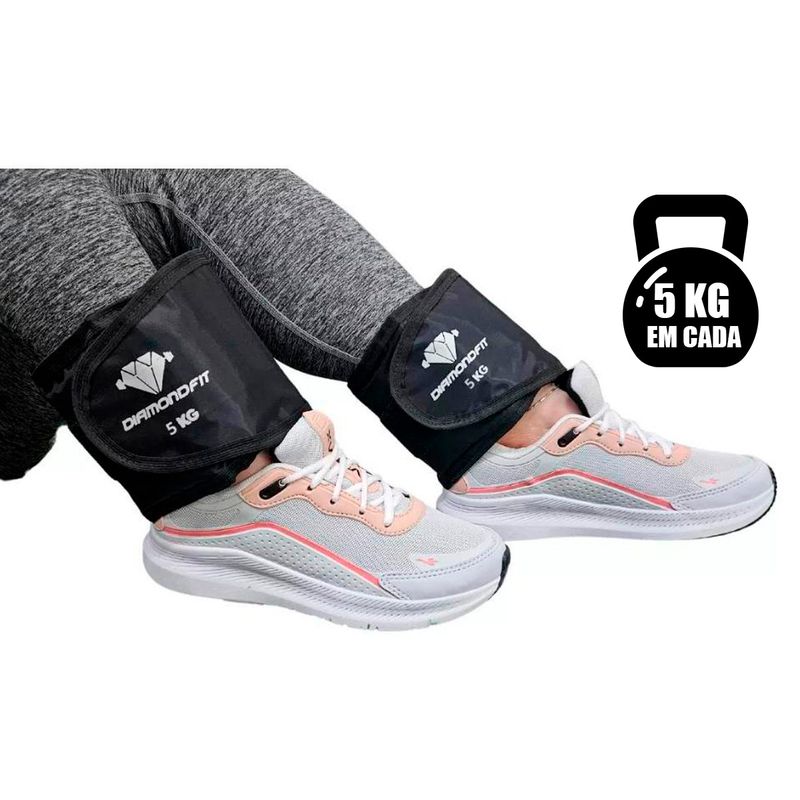 Par de Caneleira Tornozeleira Peso 6Kg - Diamond Fit