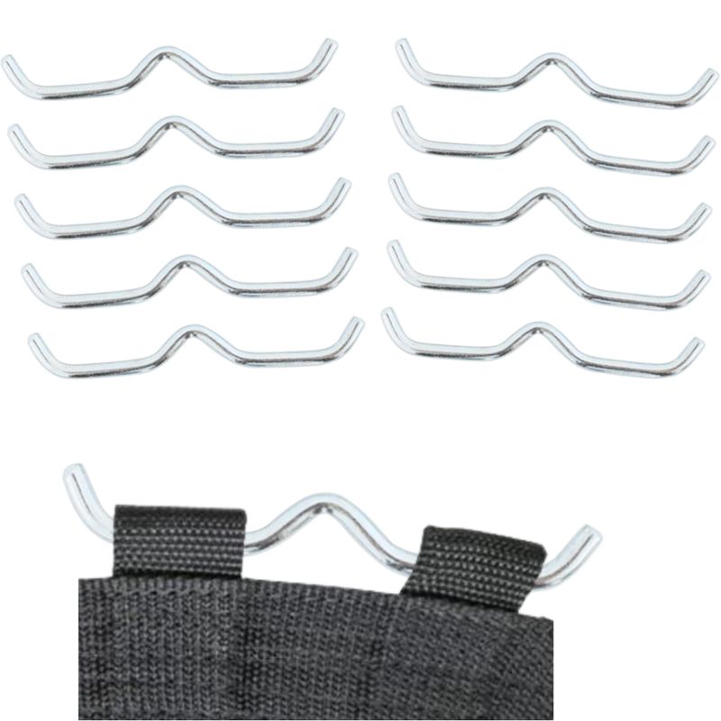 Kit 10 Gancho Bigode W Para mini Jump Trampolim Mo... - Diamond Fit