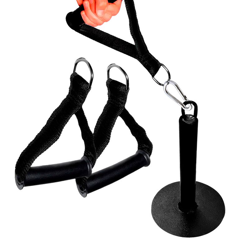 Suporte Sumô para Agachamento Com Manoplas Preto - Diamond Fit