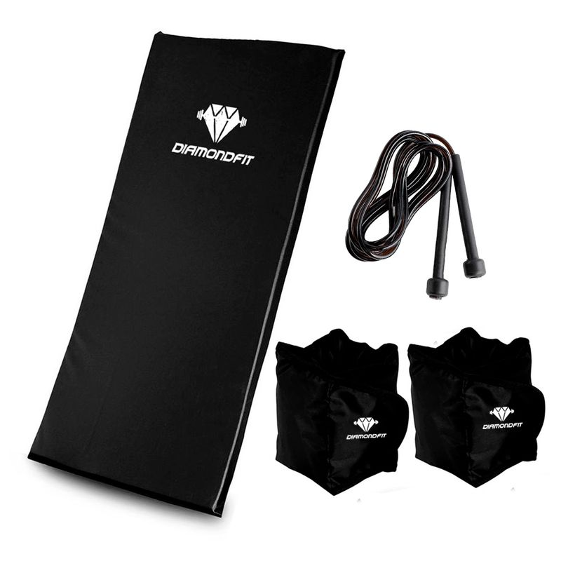 Kit Treino Colchonete + Caneleira Tornozeleira 5KG... - Diamond Fit