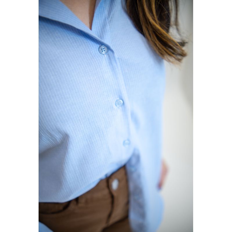 CAMISA ALINA AZUL LISTRADA