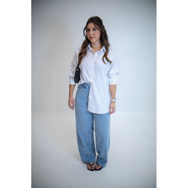 CAMISA LISTRADA DOMINIQUE BRANCA